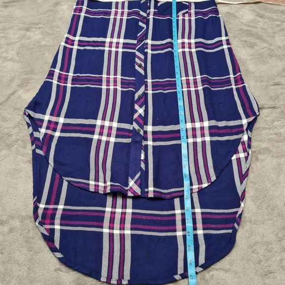 Rails Jordyn Button Down Sleeveless Long Top Shirt Navy White Orc Women's Size L - Picture 16 of 16